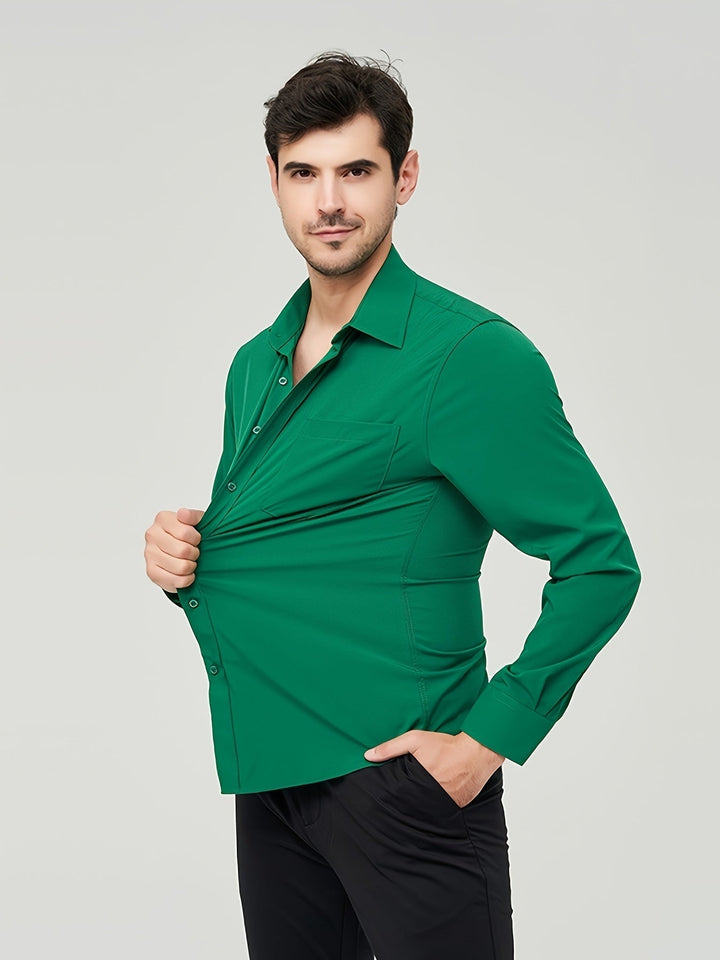 Elegante gilet da uomo in tessuto di cotone traspirante - taglio moderno e manica lunga con bottoni