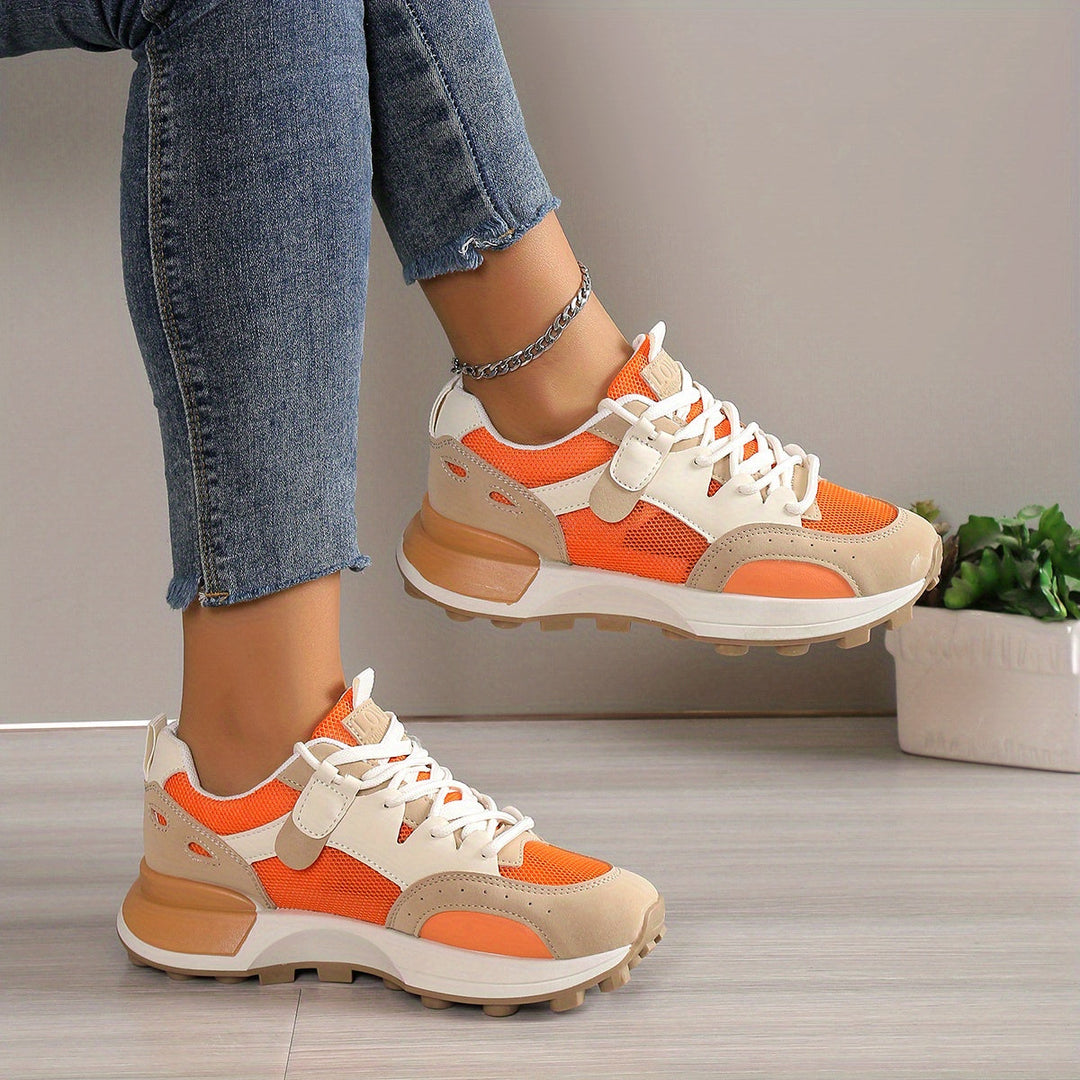 Eleganti scarpe sportive da donna con mesh traspirante, allacciatura e ammortizzazione efficace per il massimo comfort e un look alla moda