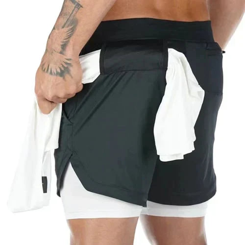 Pantaloncini da fitness a doppio strato da uomo - Comfort e massime prestazioni