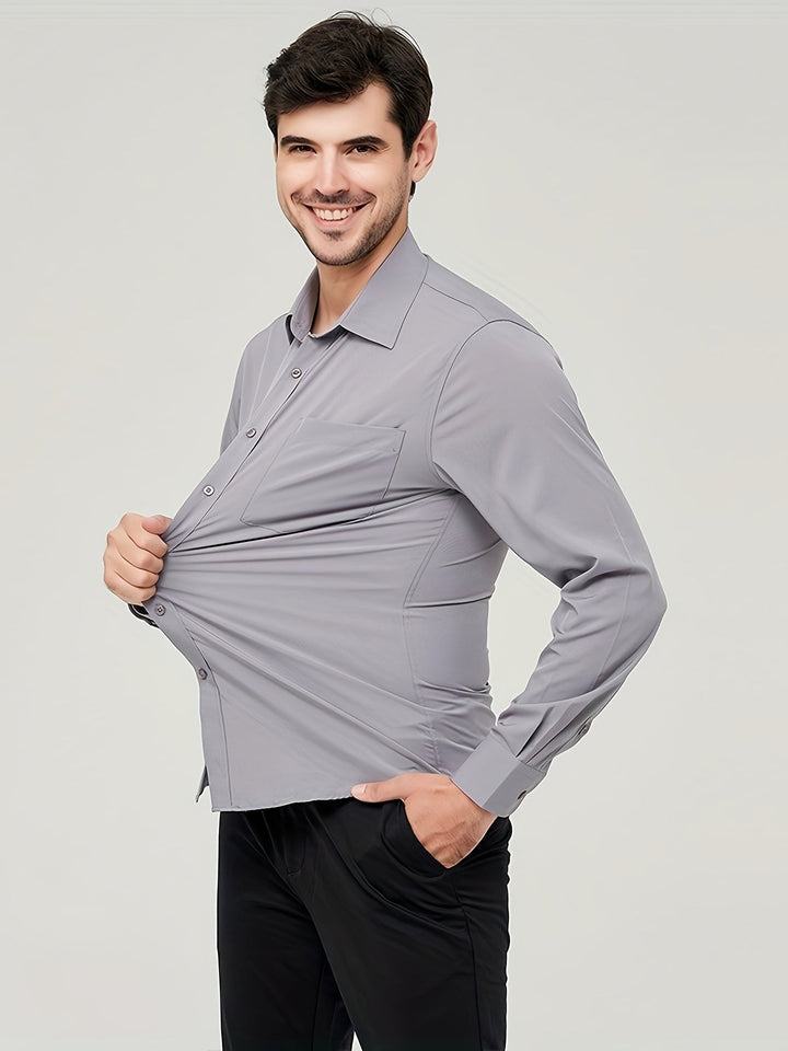 Elegante gilet da uomo in tessuto di cotone traspirante - taglio moderno e manica lunga con bottoni