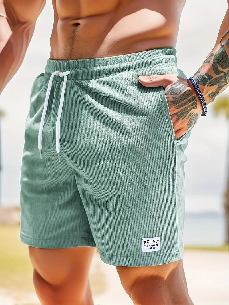 Pantaloncini estivi alla moda da uomo in morbido velluto a coste di cotone - comfort e stile per tutti i giorni