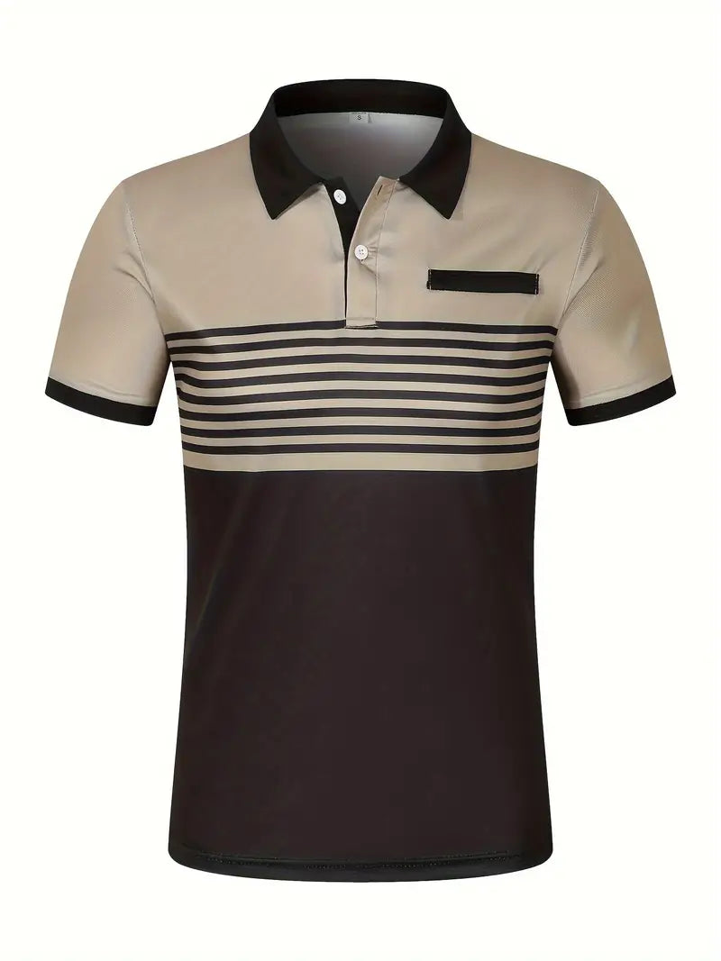 Polo elegante da uomo slim fit con cintura - maniche corte, look casual ed elegante