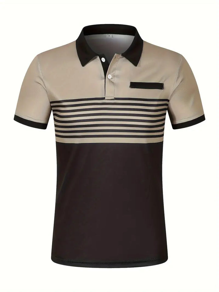 Polo elegante da uomo slim fit con cintura - maniche corte, look casual ed elegante