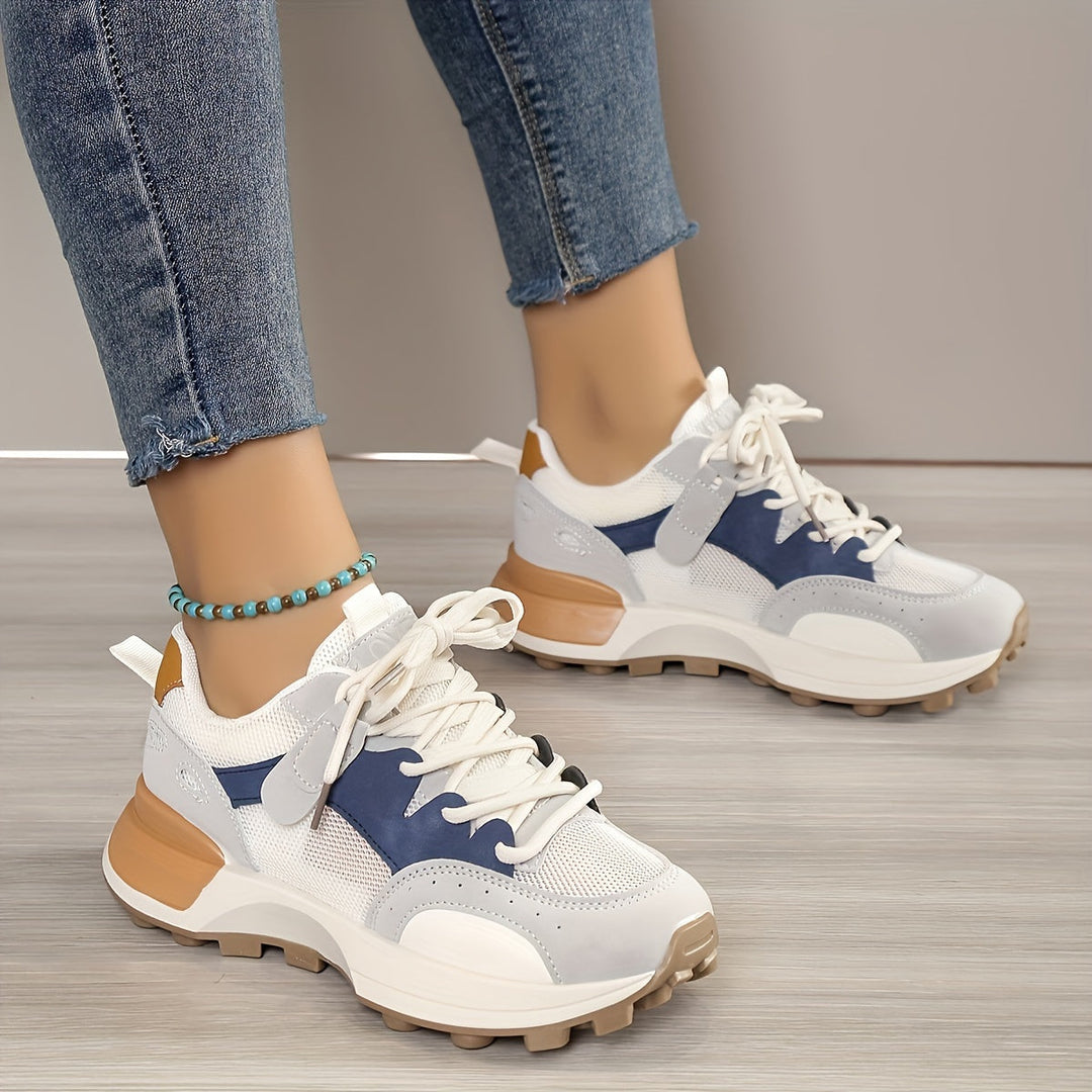 Eleganti scarpe sportive da donna con mesh traspirante, allacciatura e ammortizzazione efficace per il massimo comfort e un look alla moda