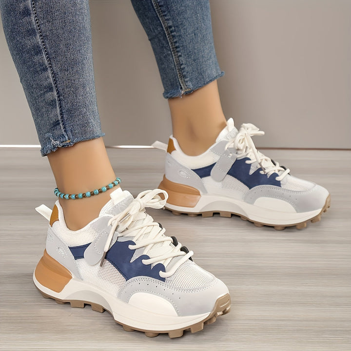 Eleganti scarpe sportive da donna con mesh traspirante, allacciatura e ammortizzazione efficace per il massimo comfort e un look alla moda