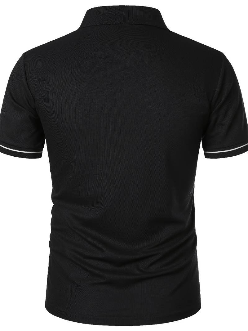 Camisas Polos para Hombre de Ajuste Delgado con Manga Corta y Detalle de Contraste Elegante, Perfectas para un Estilo Moderno y Sofisticado