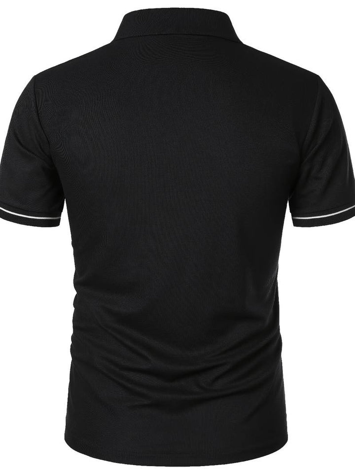 Camisas Polos para Hombre de Ajuste Delgado con Manga Corta y Detalle de Contraste Elegante, Perfectas para un Estilo Moderno y Sofisticado
