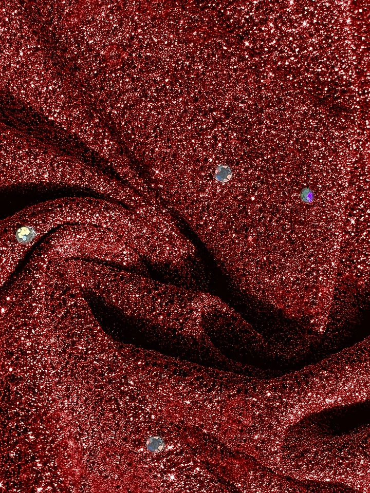 Mini abito da donna con scollatura a punta e maniche lunghe in paillettes scintillanti - perfetto per eventi bodycon