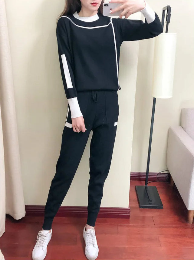 Elegante set invernale da donna CozyKnits 2 pezzi - calore e comfort per le giornate fredde