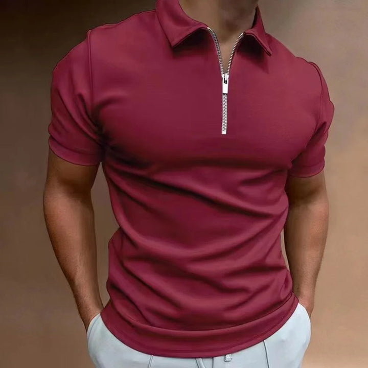 Leonardo - Elegante polo con lussuoso colletto a zip per un look elegante e sofisticato