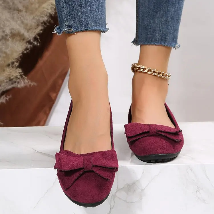 Eleganti zeppe slip-on da donna con incantevoli fiocchi per un look unico