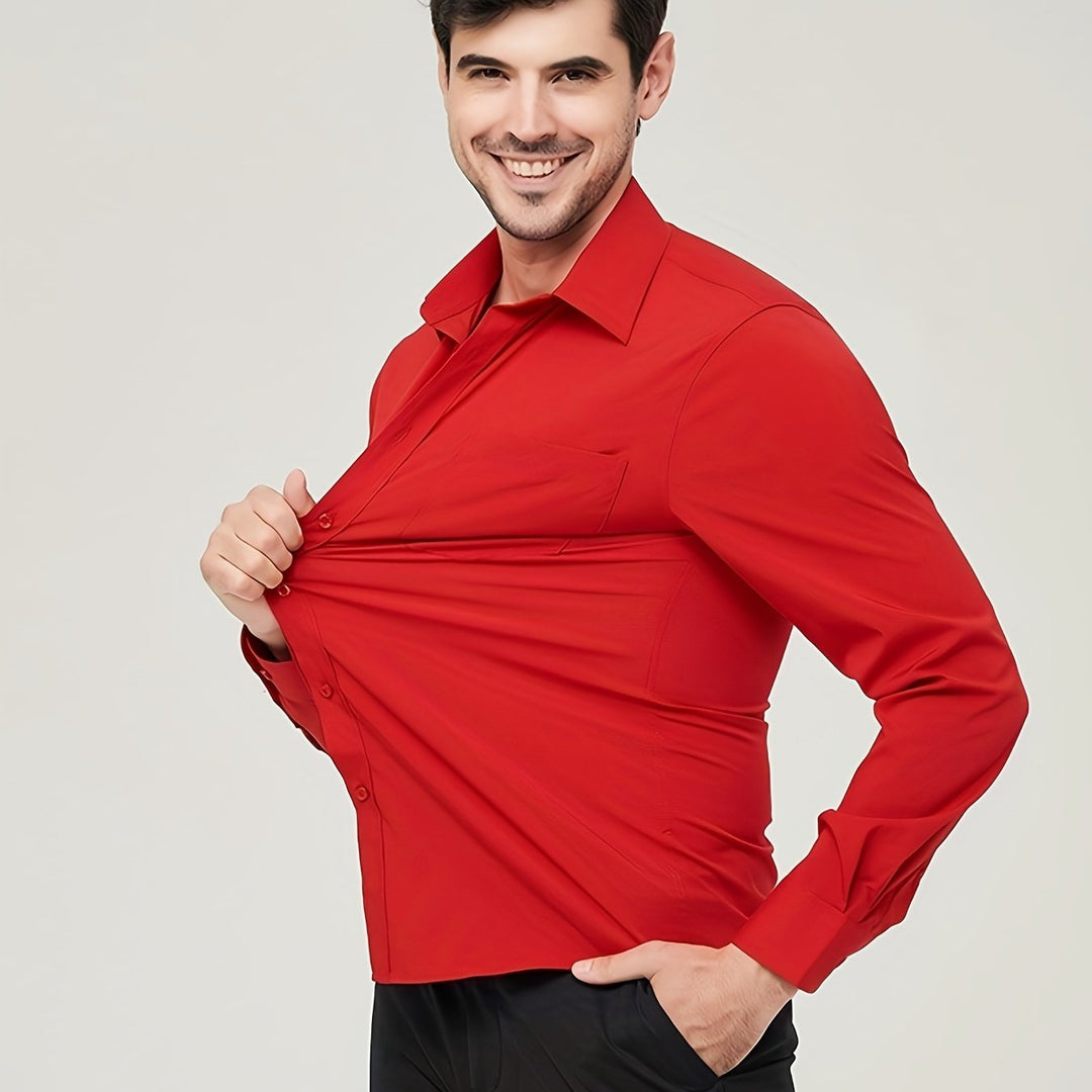 Elegante gilet da uomo in tessuto di cotone traspirante - taglio moderno e manica lunga con bottoni