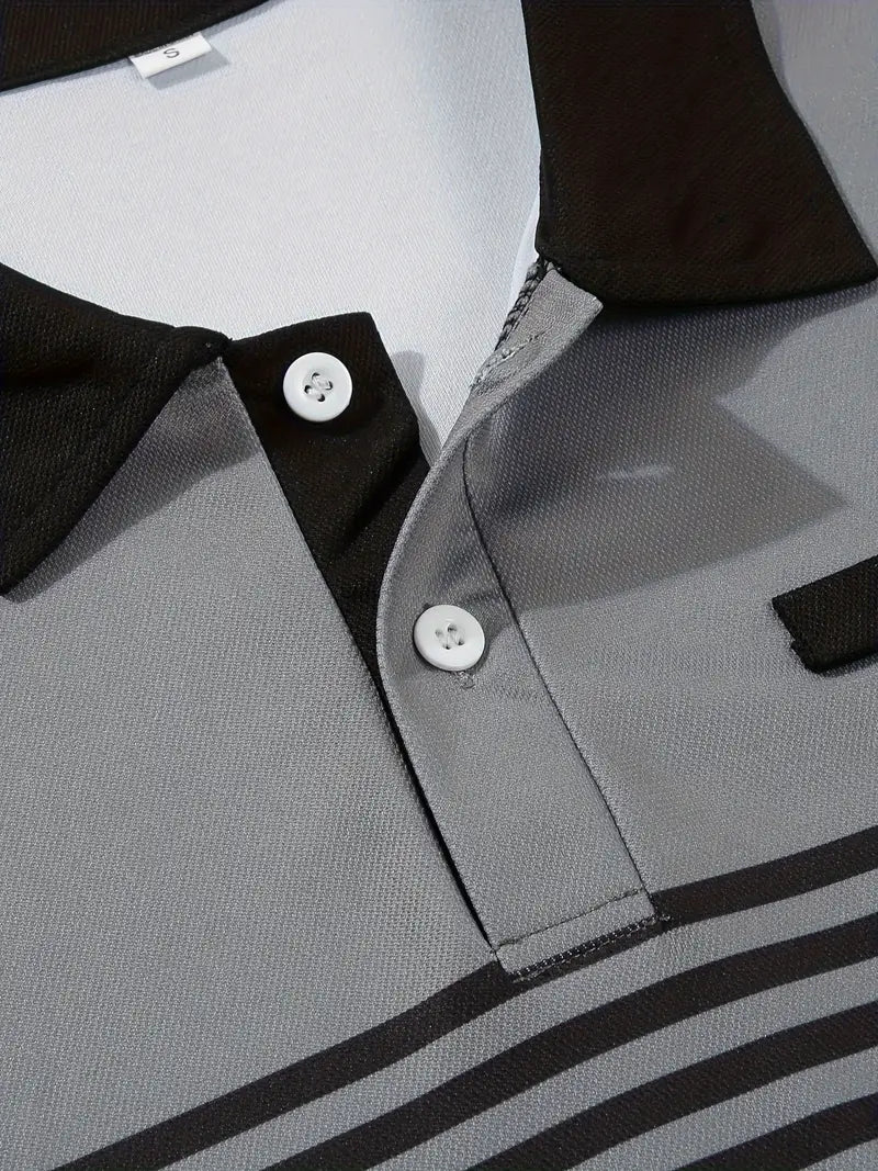 Polo elegante da uomo slim fit con cintura - maniche corte, look casual ed elegante