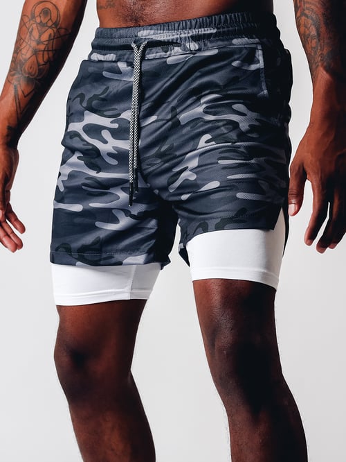 Pantaloncini da fitness a doppio strato da uomo - Comfort e massime prestazioni
