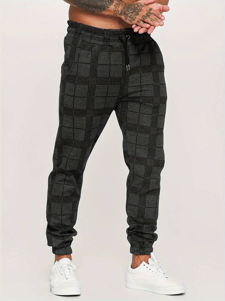Joggers a quadri Slim Fit da uomo di UrbanFit - Un look casual elegante e confortevole