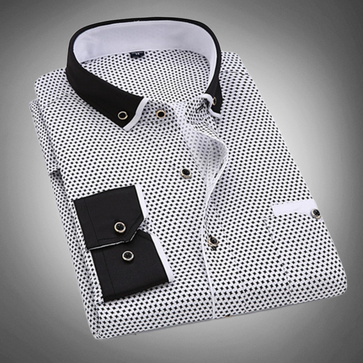 Elegante t-shirt da uomo senza maniche con motivi a contrasto di grande effetto, ideale per occasioni eleganti e formali