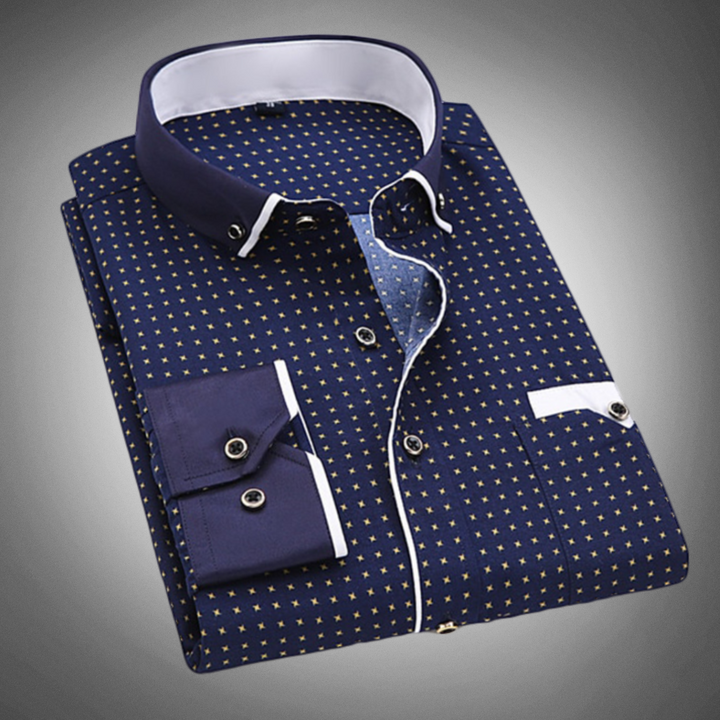 Elegante t-shirt da uomo senza maniche con motivi a contrasto di grande effetto, ideale per occasioni eleganti e formali
