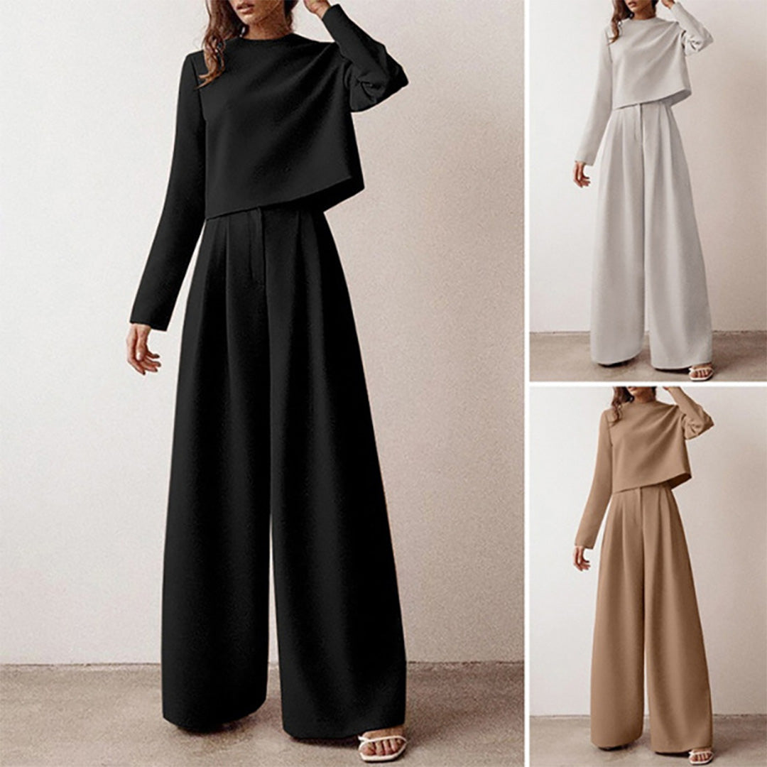 Sarah - Elegante e confortevole set palazzo in due pezzi per un look elegante