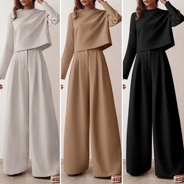 Sarah - Elegante e confortevole set palazzo in due pezzi per un look elegante