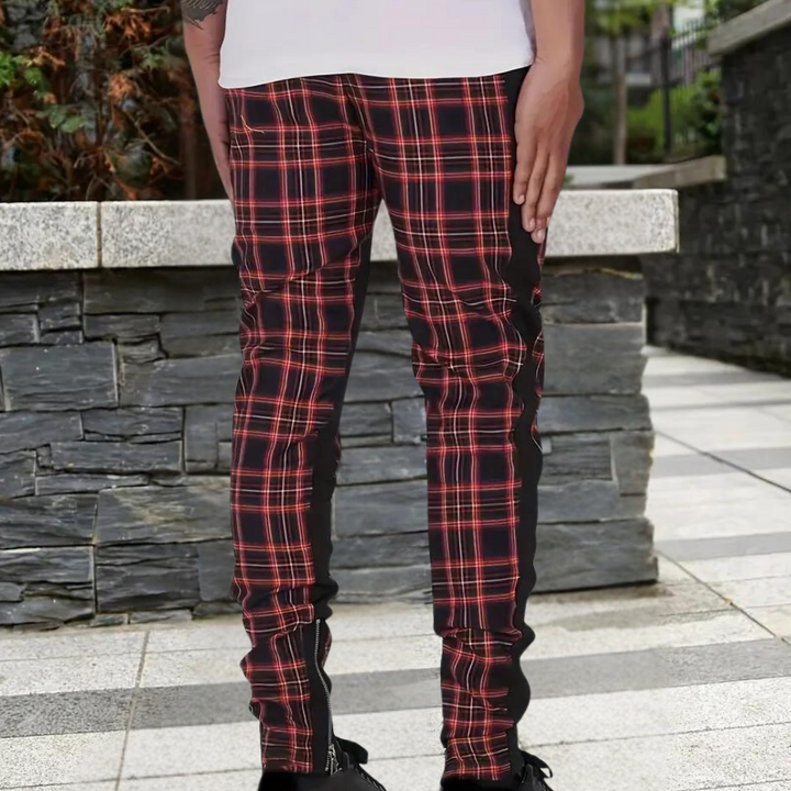 Pantaloni da uomo alla moda con motivo a quadri di tendenza