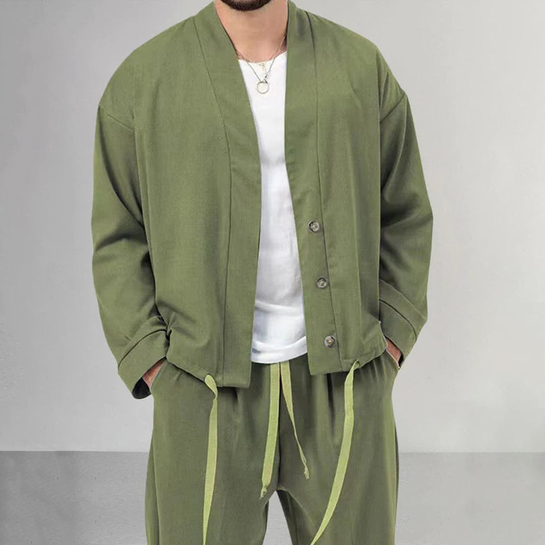 OREEZ - Set da uomo elegante: Gilet e pantaloni eleganti per uomini sicuri di sé