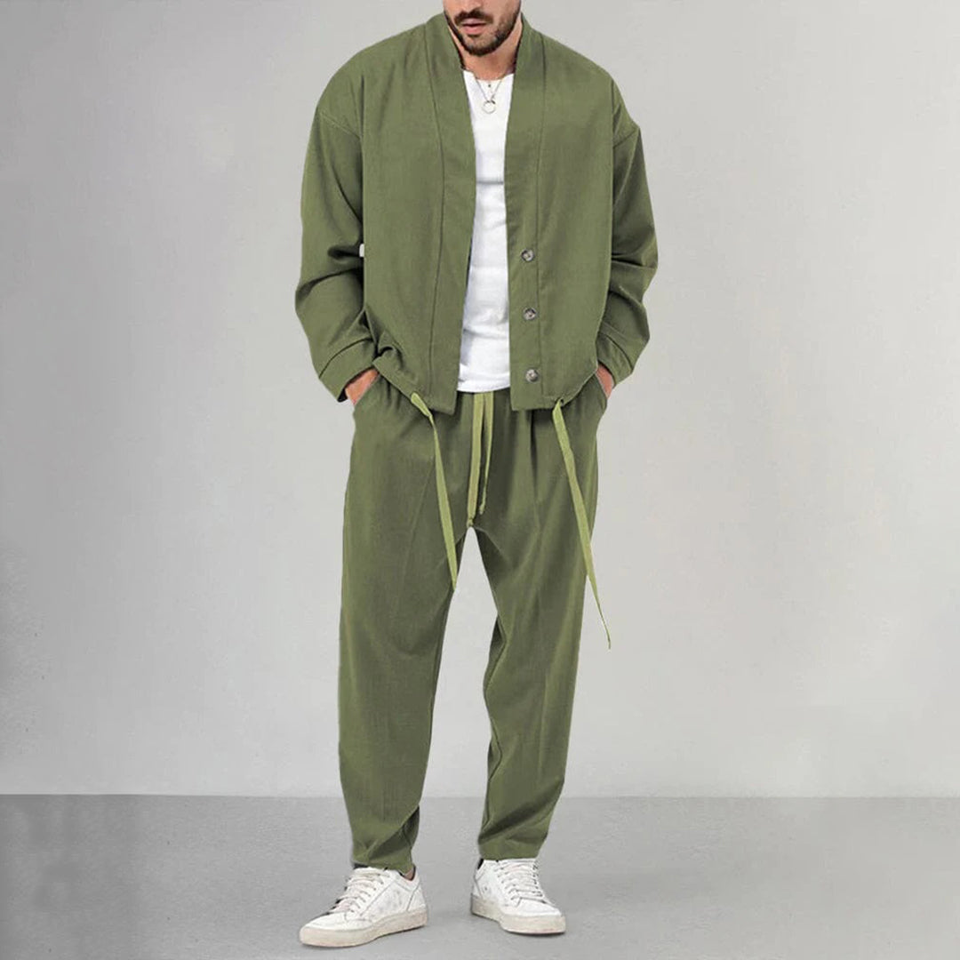 OREEZ - Set da uomo elegante: Gilet e pantaloni eleganti per uomini sicuri di sé