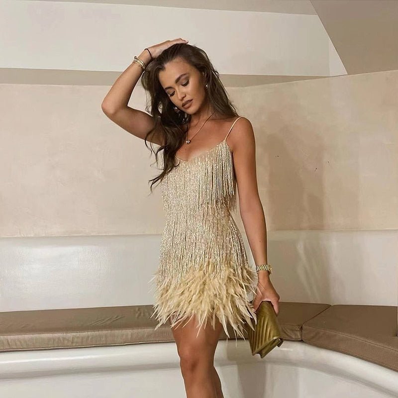 Elegante mini abito da sera Luxe con paillettes - aggiungete un tocco di eleganza alla vostra eleganza