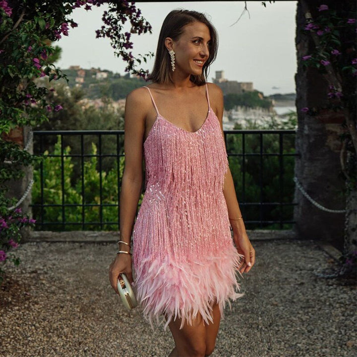Elegante mini abito da sera Luxe con paillettes - aggiungete un tocco di eleganza alla vostra eleganza