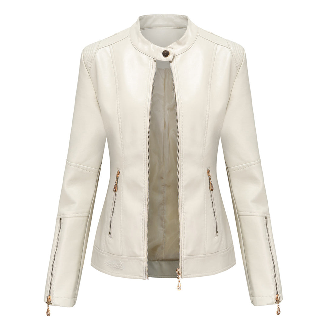 FRANICA - Elegante giacca in pelle dallo stile classico e intramontabile
