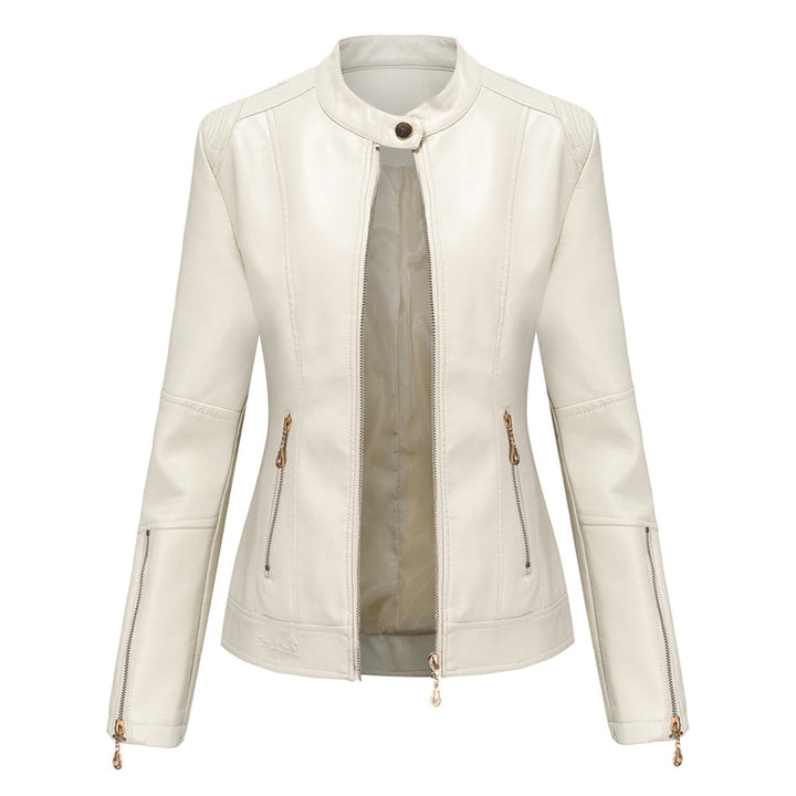 FRANICA - Elegante giacca in pelle dallo stile classico e intramontabile