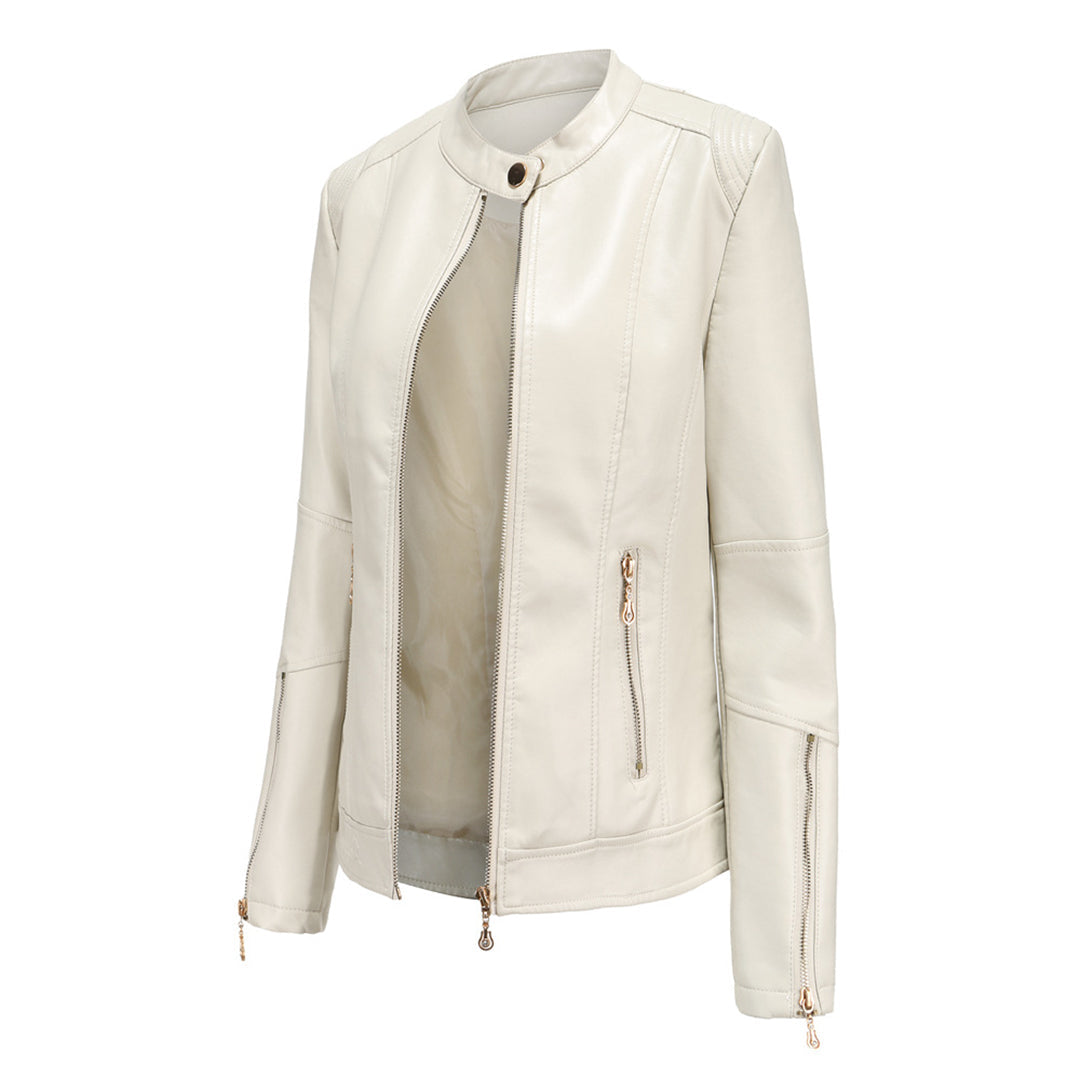 FRANICA - Elegante giacca in pelle dallo stile classico e intramontabile