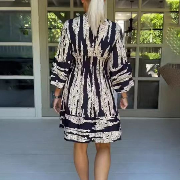 Elegante gilet da donna con profonda scollatura a V, ampi polsini decorativi, cordoncino alla moda con linea ad A e tessuto leggero e fluente