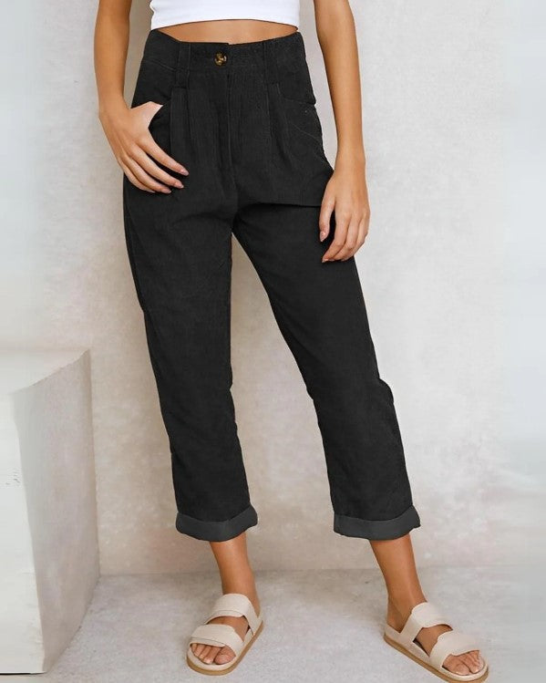 VelvetEase - Eleganti e comodi pantaloni con coulisse in cotone per tutti i giorni