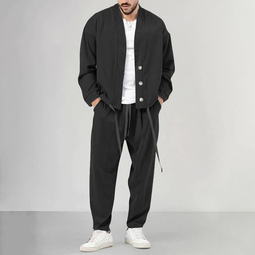 OREEZ - Set da uomo elegante: Gilet e pantaloni eleganti per uomini sicuri di sé