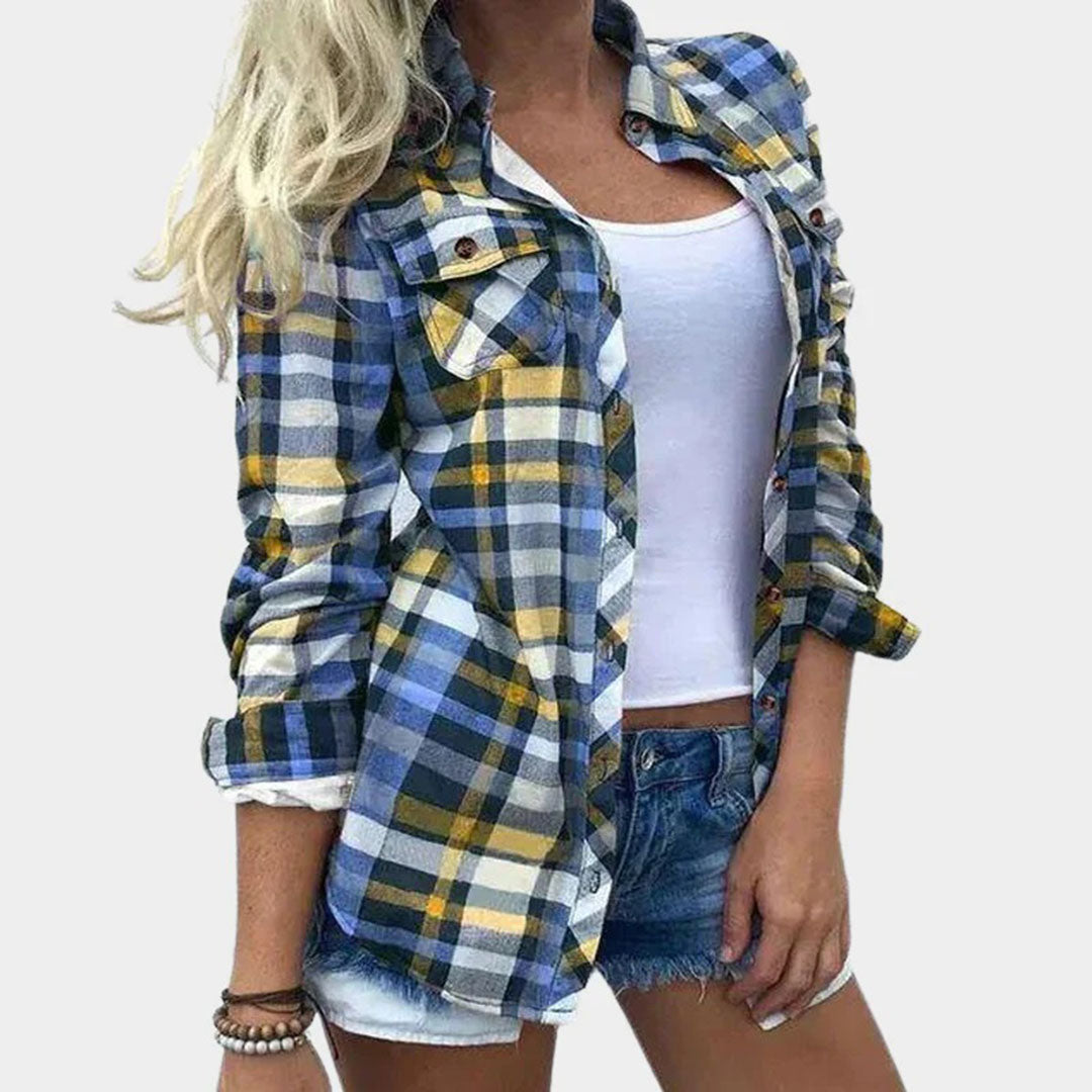 Camicetta da donna Evi Casual con elegante motivo a quadri - un look perfetto e alla moda