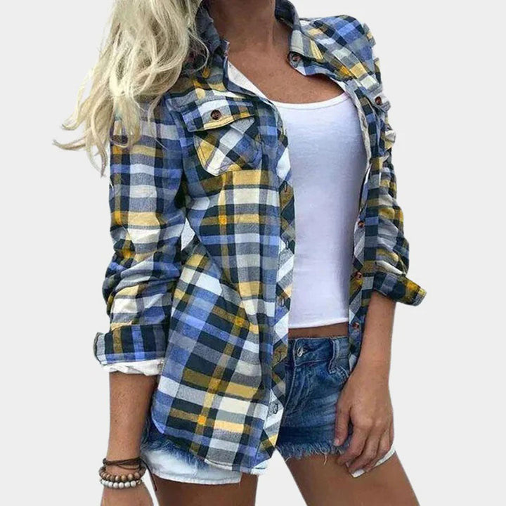 Camicetta da donna Evi Casual con elegante motivo a quadri - un look perfetto e alla moda