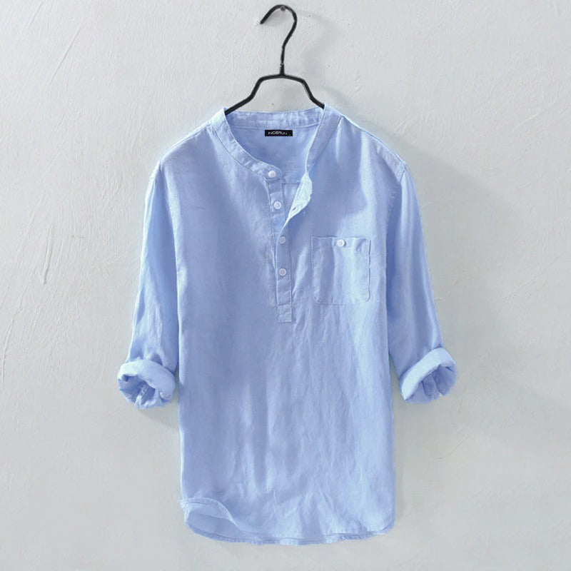 Elegante e raffinata camicia liscia Davis button-down per un look unico