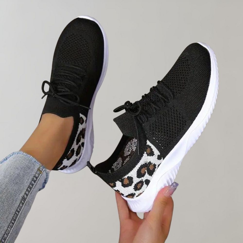 Tênis Feminino Leve e Respirável em Malha Tricotada - Conforto Casual com Cadarço