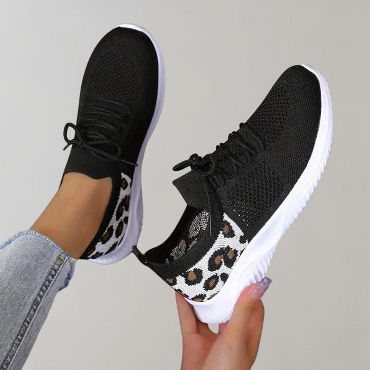 Tênis Feminino Leve e Respirável em Malha Tricotada - Conforto Casual com Cadarço