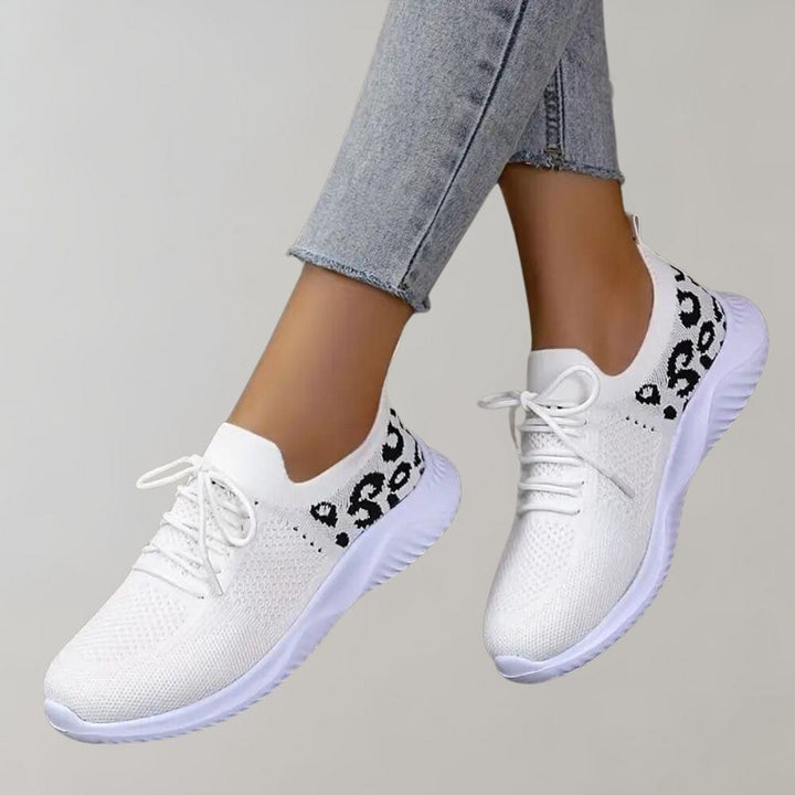 Tênis Feminino Leve e Respirável em Malha Tricotada - Conforto Casual com Cadarço