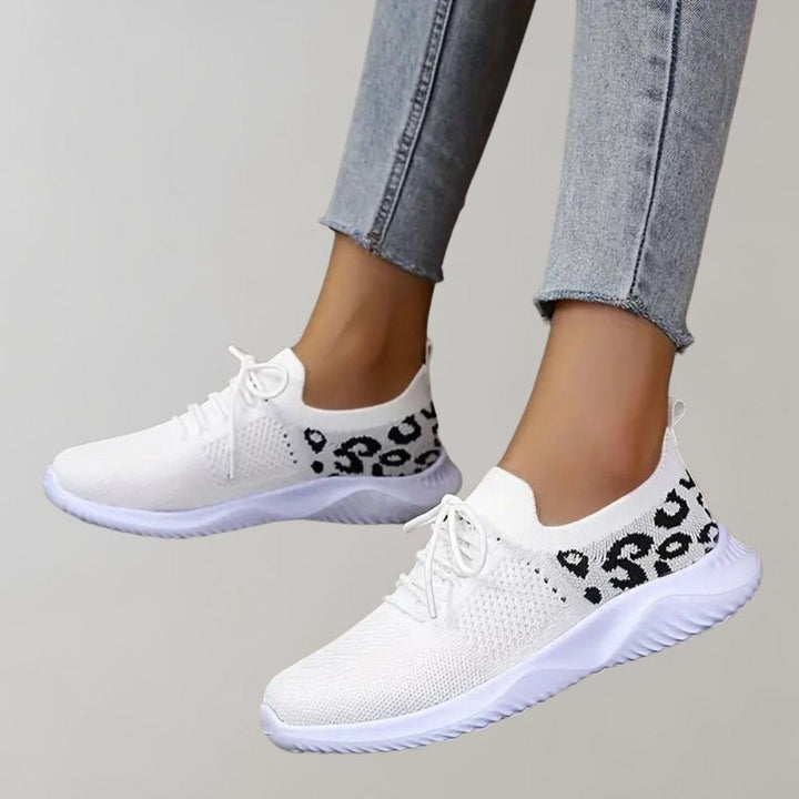 Tênis Feminino Leve e Respirável em Malha Tricotada - Conforto Casual com Cadarço