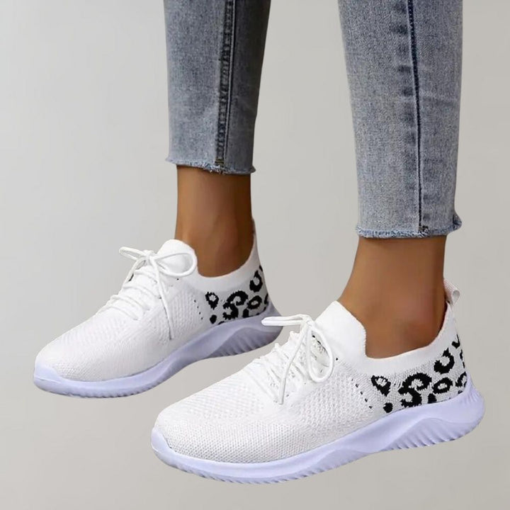 Tênis Feminino Leve e Respirável em Malha Tricotada - Conforto Casual com Cadarço