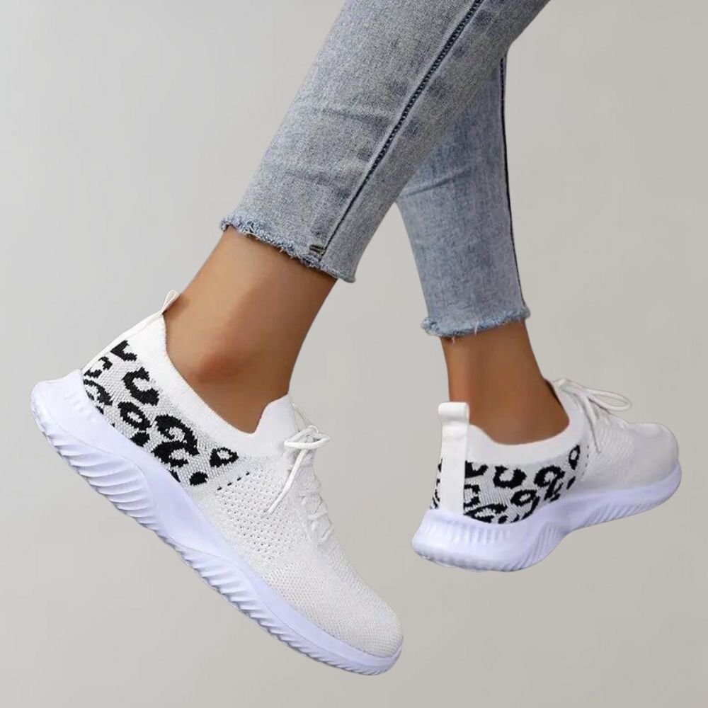 Tênis Feminino Leve e Respirável em Malha Tricotada - Conforto Casual com Cadarço