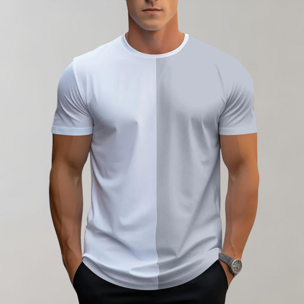 Una T-shirt Lex a blocchi di colore alla moda per ogni stile