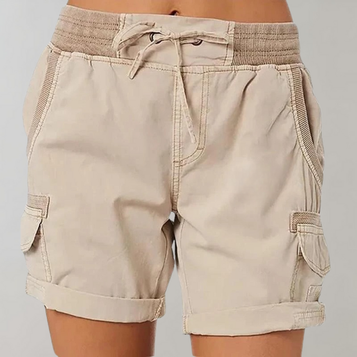 Dorthea - Eleganti pantaloncini da donna a vita alta per un look elegante e alla moda