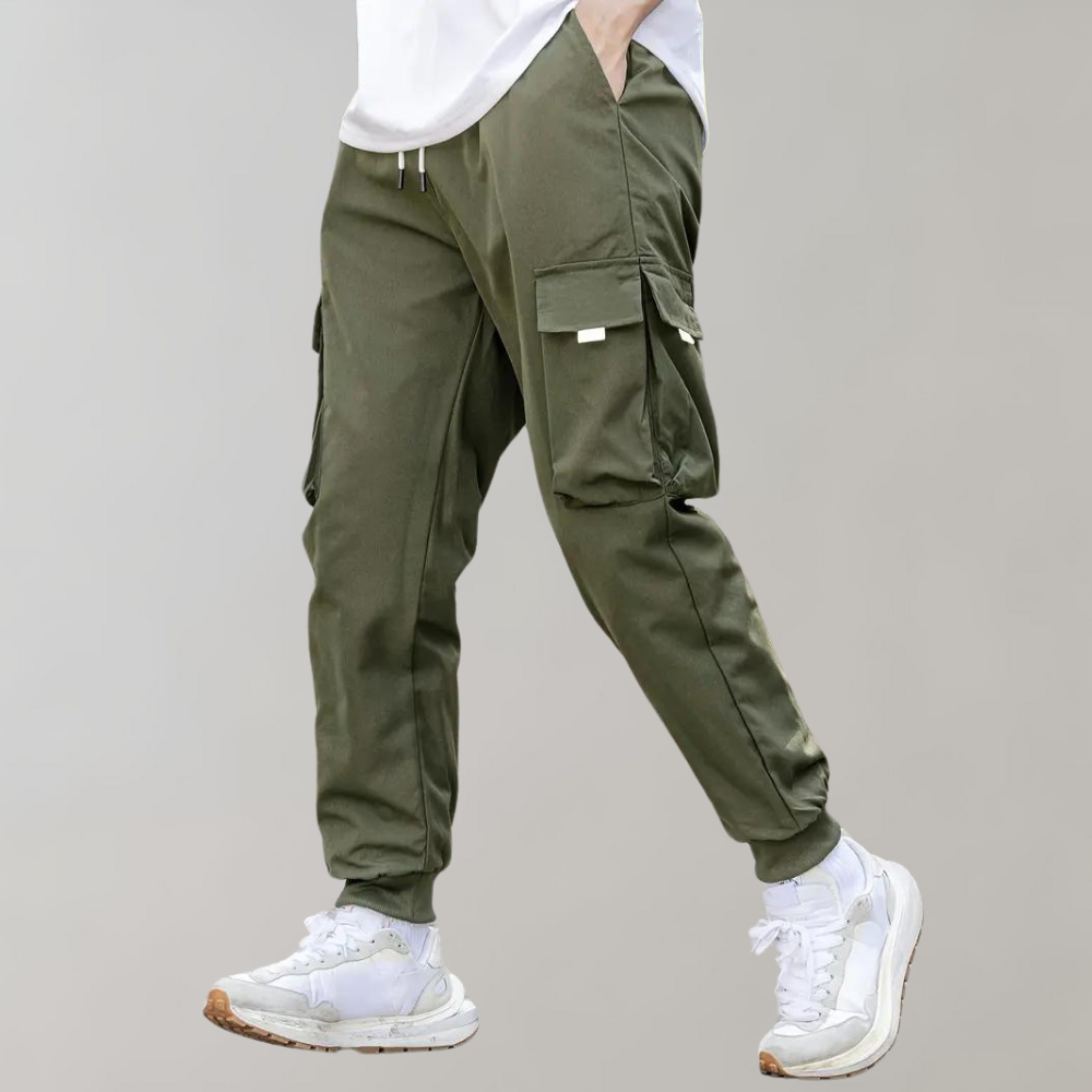 Pantaloni eleganti da uomo con coulisse regolabile e tasche funzionali con patta di Anchor