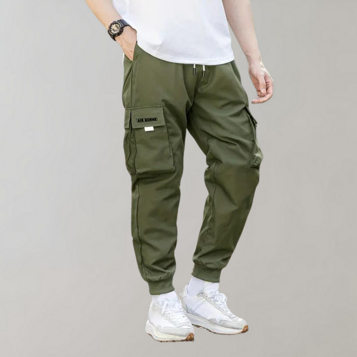 Pantaloni eleganti da uomo con coulisse regolabile e tasche funzionali con patta di Anchor