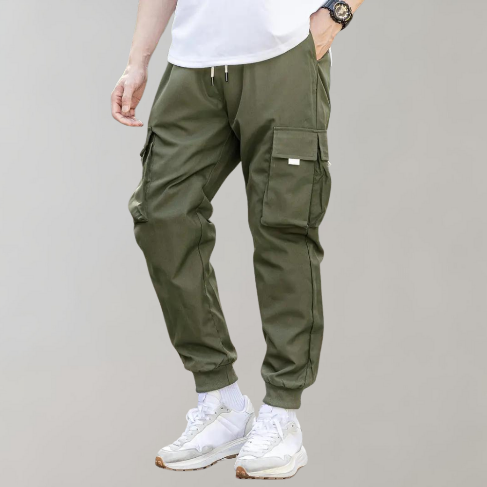 Pantaloni eleganti da uomo con coulisse regolabile e tasche funzionali con patta di Anchor