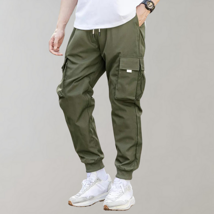 Pantaloni eleganti da uomo con coulisse regolabile e tasche funzionali con patta di Anchor