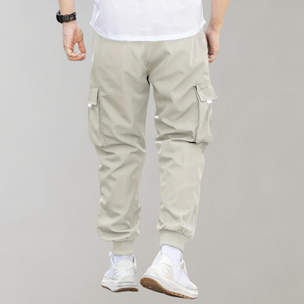 Pantaloni eleganti da uomo con coulisse regolabile e tasche funzionali con patta di Anchor